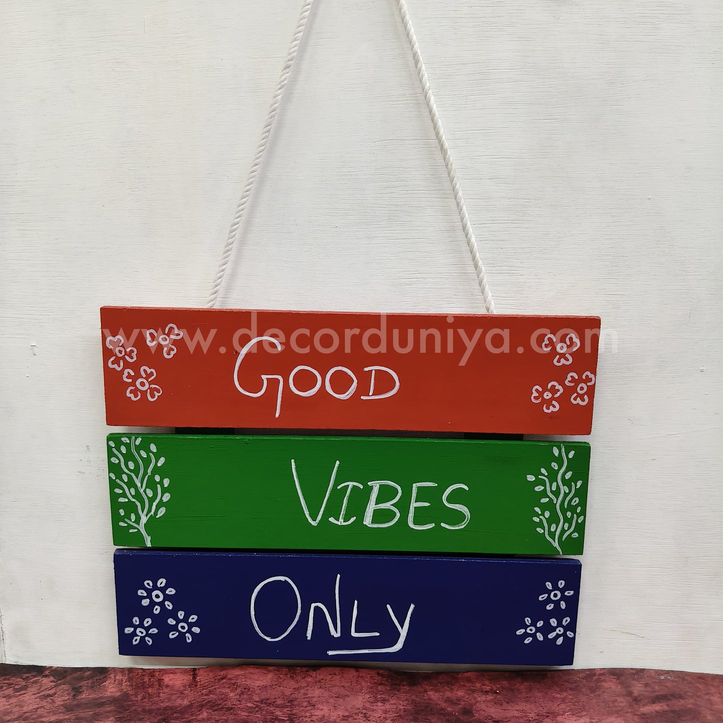 Wooden Quotes Wall Hangings | Good Vibes Only - HSH1
