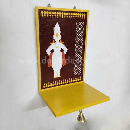 Wooden Kolam Wall Shelf, Vilakku Madam -  VMB3