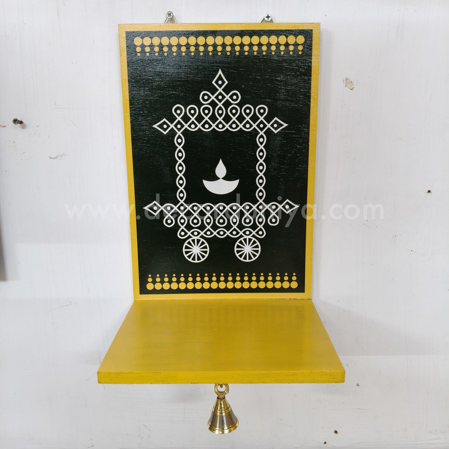Wooden Kolam Wall Shelf, Vilakku Madam -  VMB6