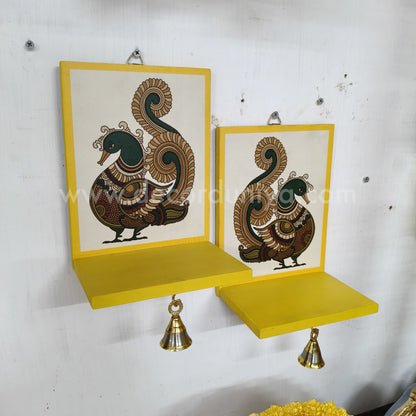 Wooden Kolam Wall Shelf, Vilakku Madam -  VMB11