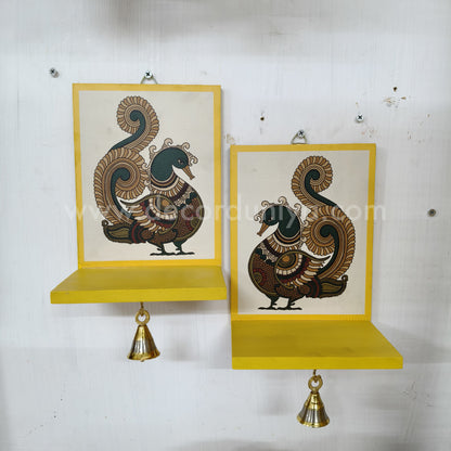 Wooden Kolam Wall Shelf, Vilakku Madam -  VMB11