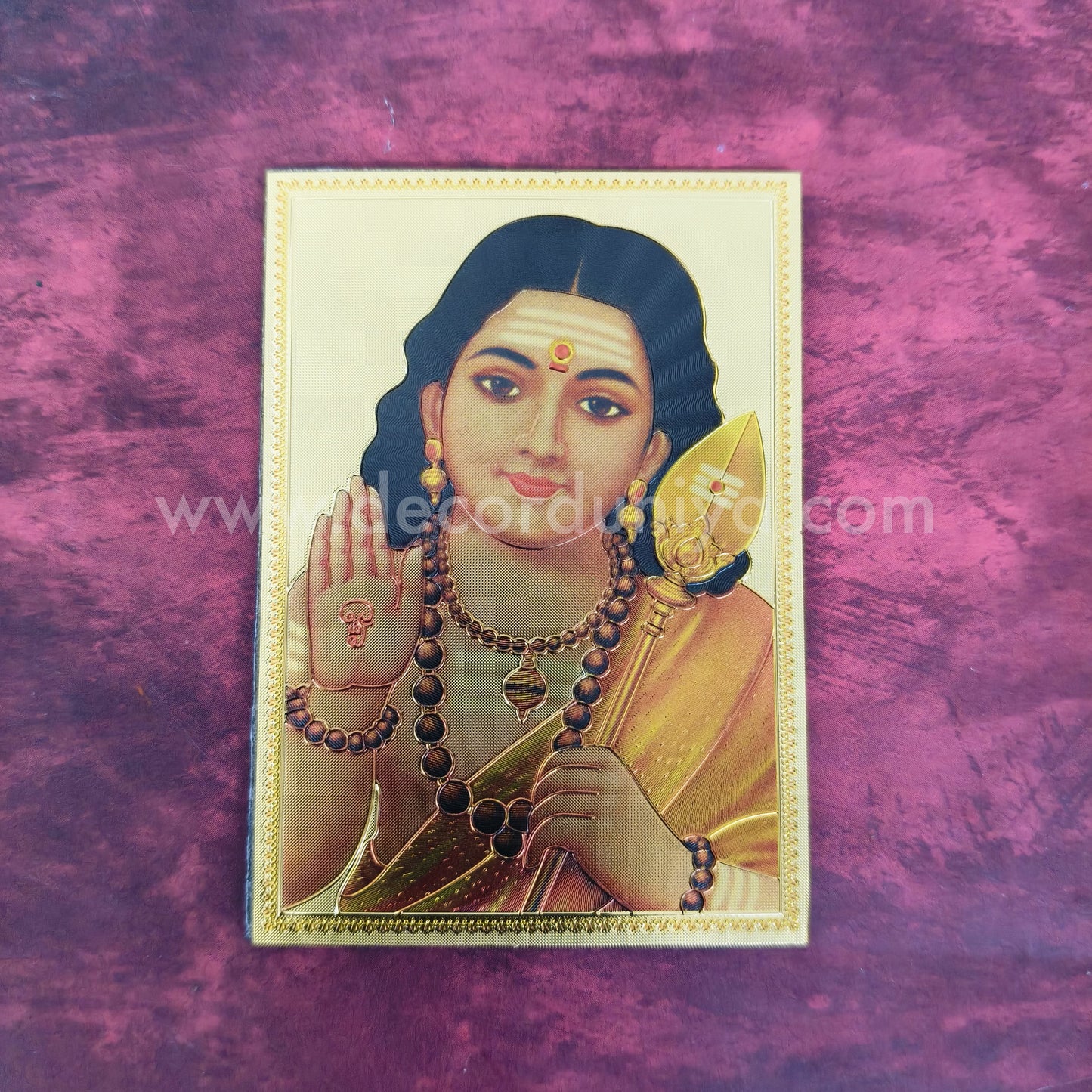 Fridge Magnet - Mettalic Gold Finish - Murugar - FM203