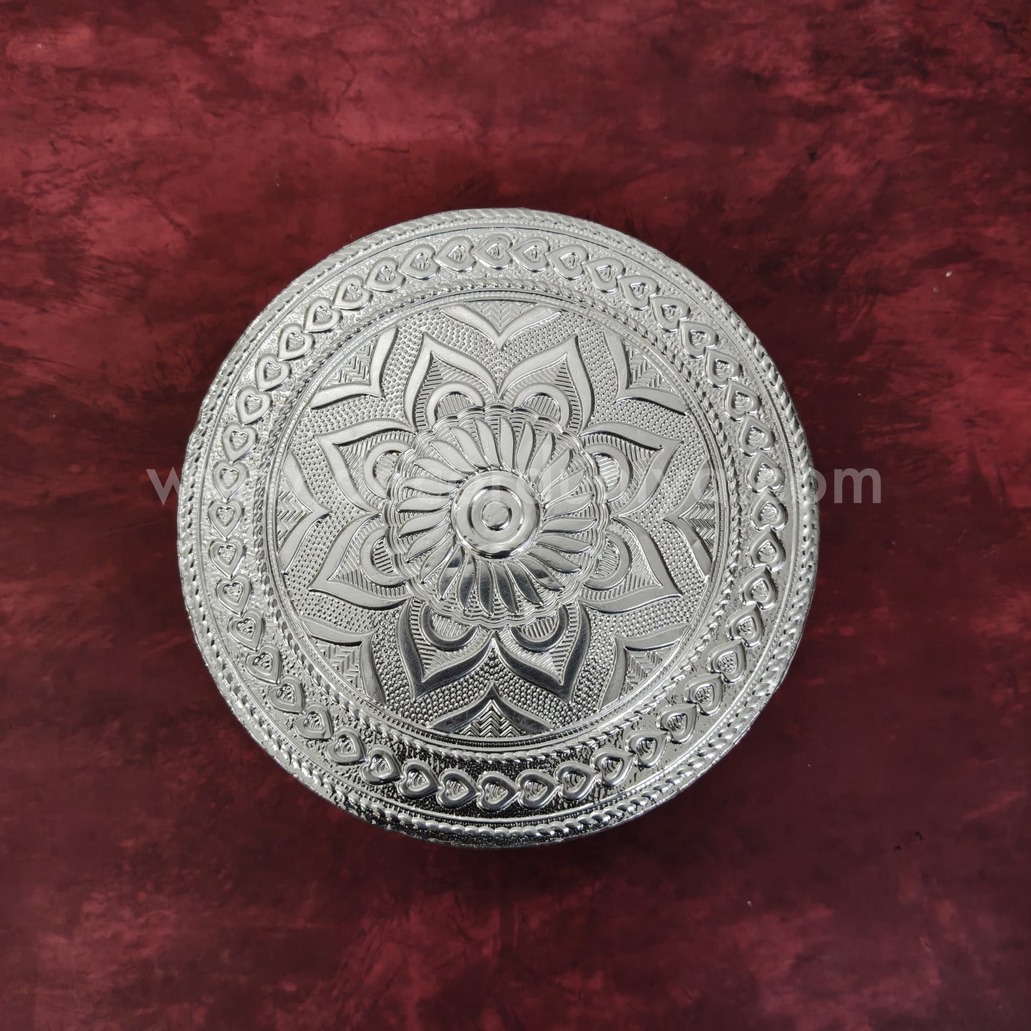 Wooden Meenakari Manai | SIlver - MN118