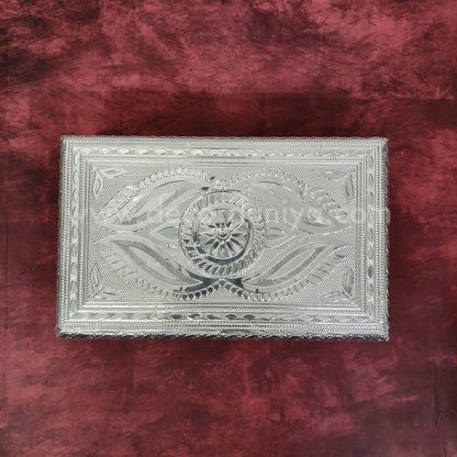 Wooden Meenakari Manai | Silver - MN121