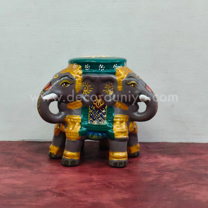 Hand Crafted 3 Face Elephant Stand - VS105