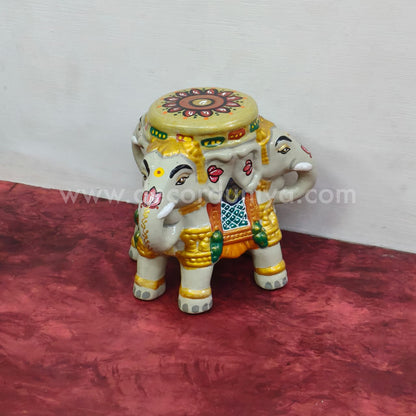 Hand Crafted 3 Face Elephant Stand - VS1014
