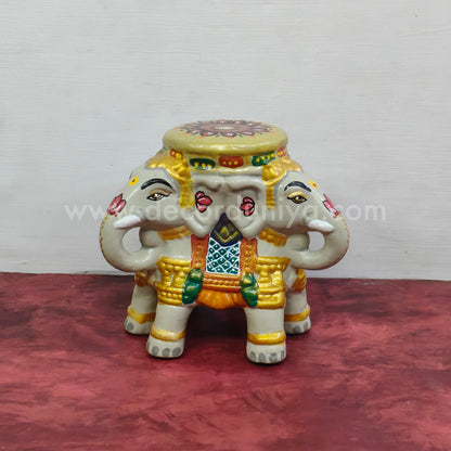 Hand Crafted 3 Face Elephant Stand - VS1014