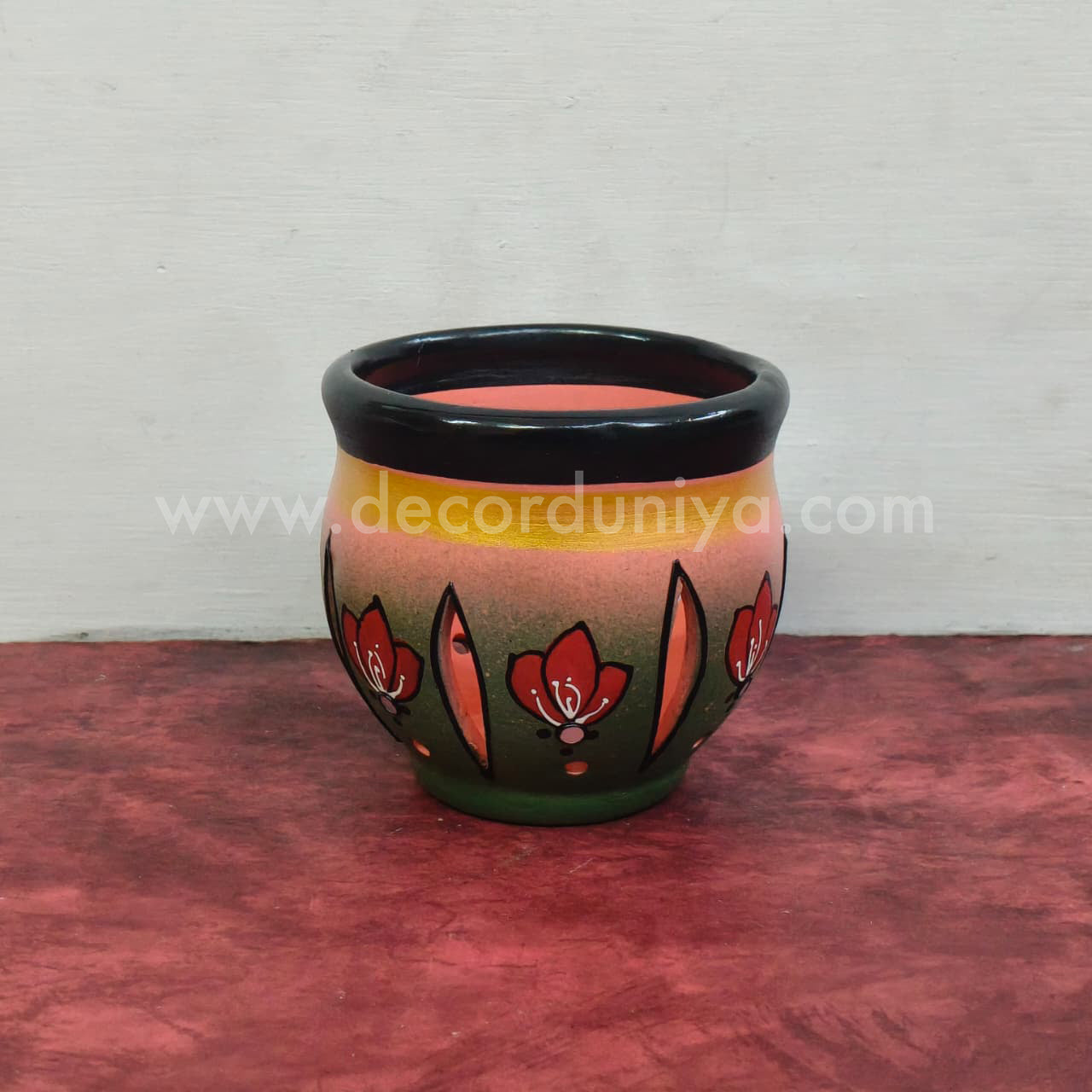 Hand Crafted T Light Holder | 1 Pc | Vilakku Holder | Candle Holder - VSF108