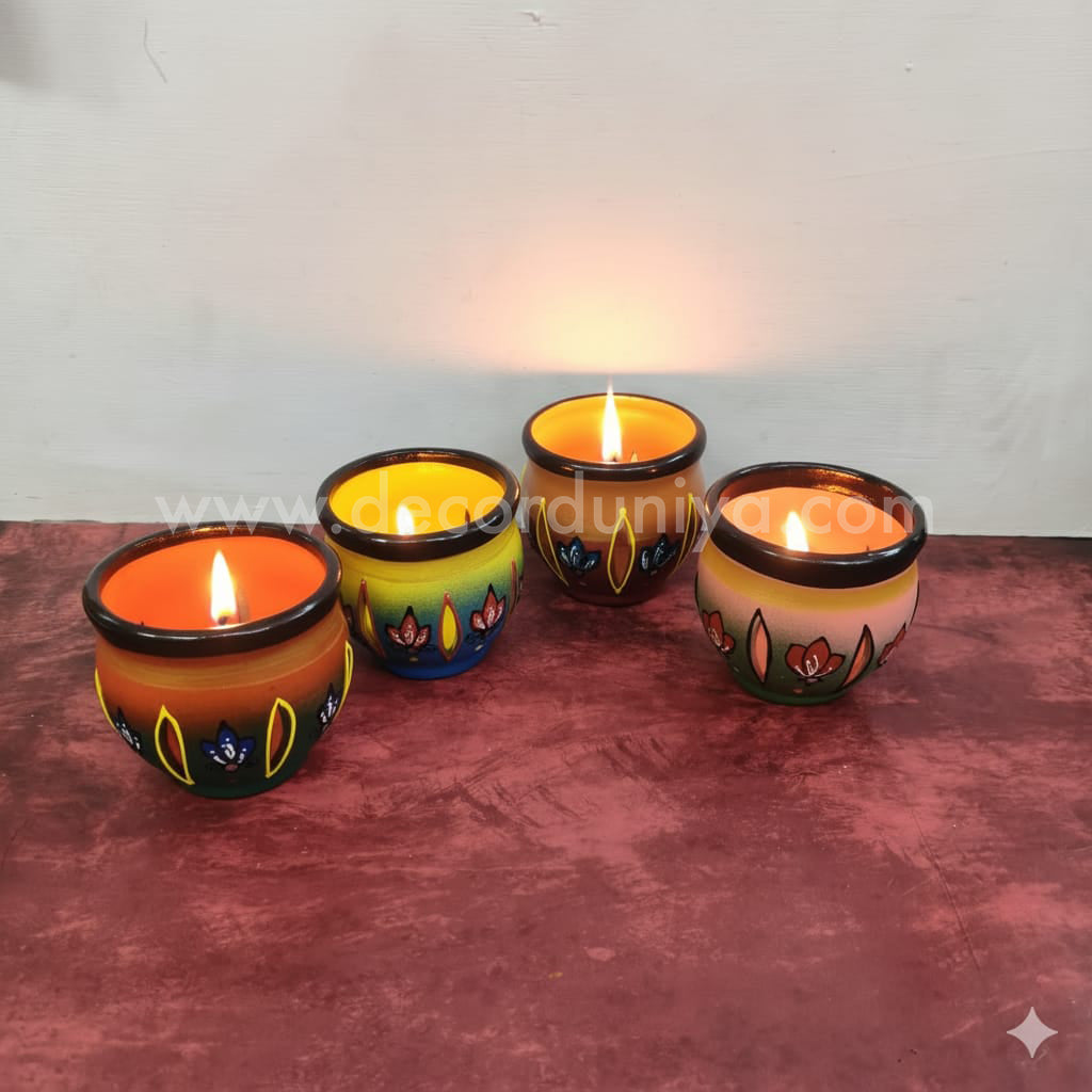 Hand Crafted T Light Holder | 1 Pc | Vilakku Holder | Candle Holder - VSF108