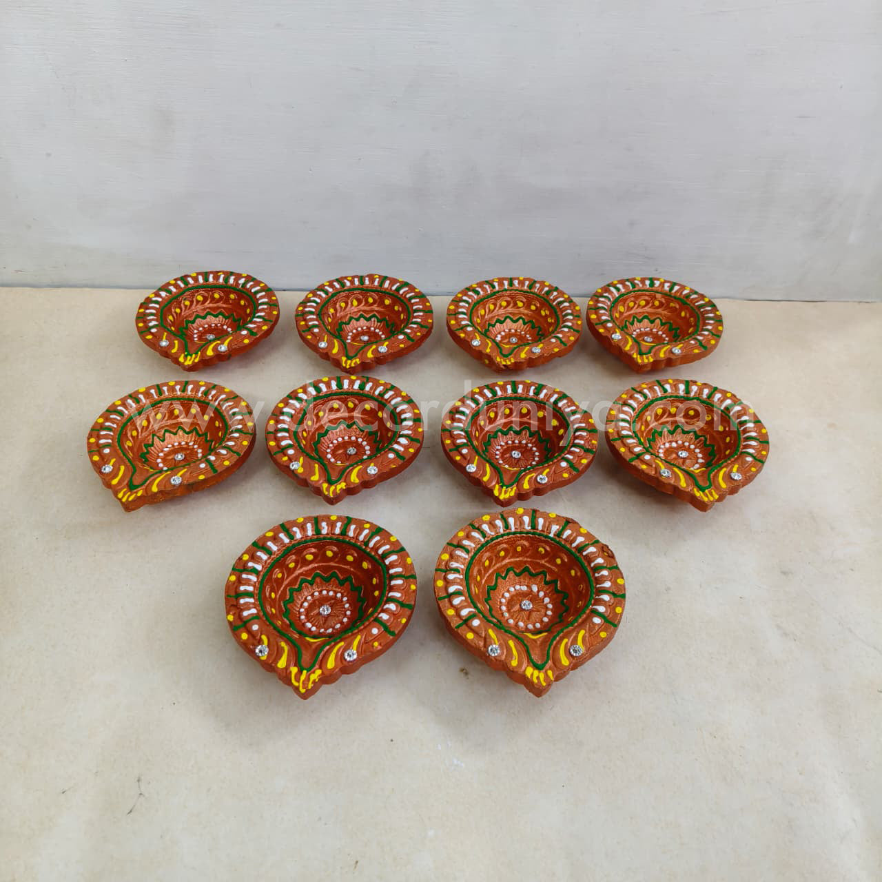 Clay Agal Vilakku Diya - OCT1- Set of 10 Nos