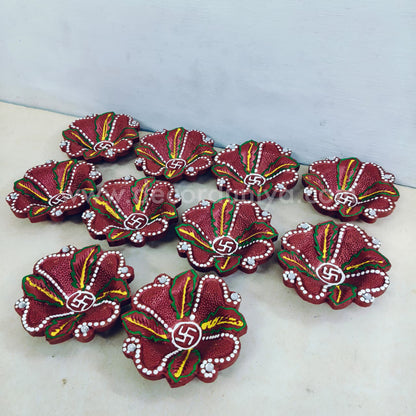 Clay Agal Vilakku Diya - OCT5- Set of 10 Nos