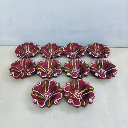 Clay Agal Vilakku Diya - OCT5- Set of 10 Nos