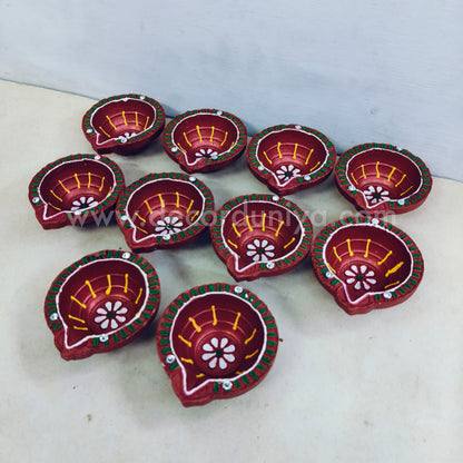 Clay Agal Vilakku Diya - OCT8- Set of 10 Nos