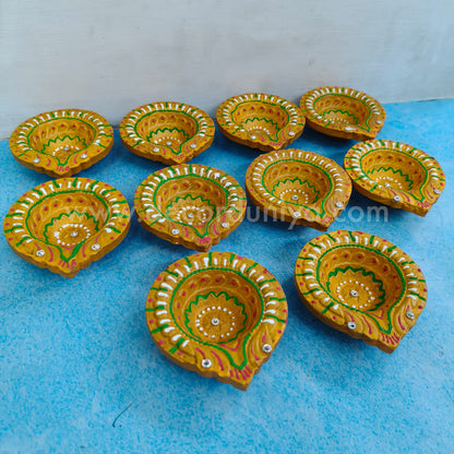 Clay Agal Vilakku Diya - OCT13-Set of 10 Nos