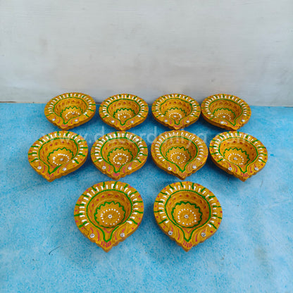 Clay Agal Vilakku Diya - OCT13-Set of 10 Nos