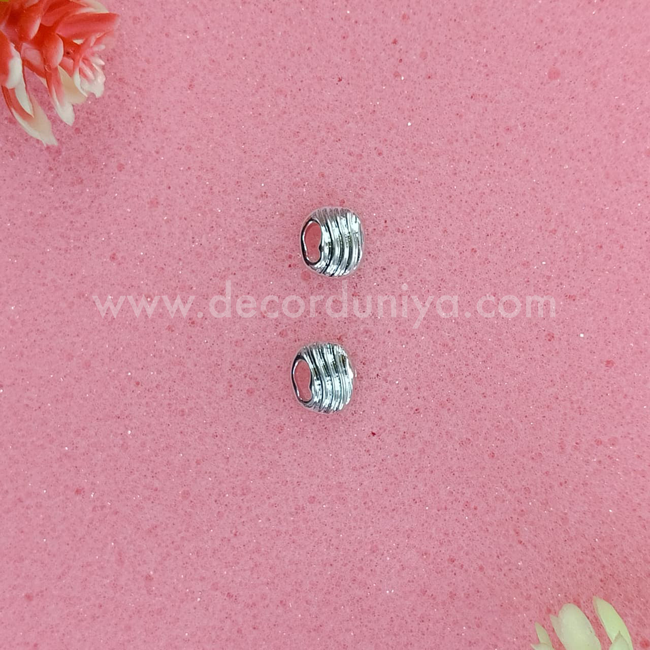 White Metal Stud, Earrings - MN12