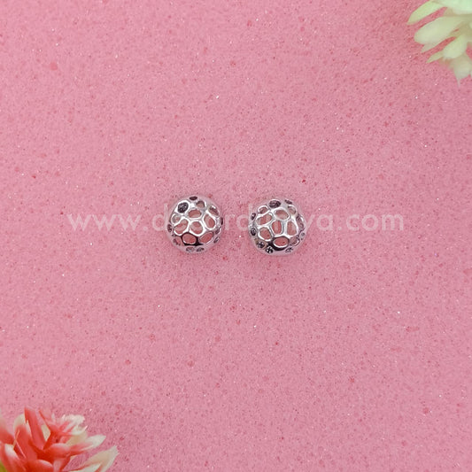 White Metal Stud, Earrings - MN10