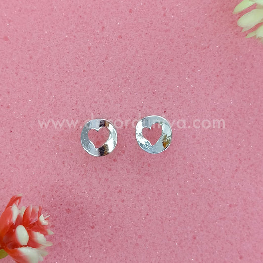 White Metal Stud, Earrings - MN8
