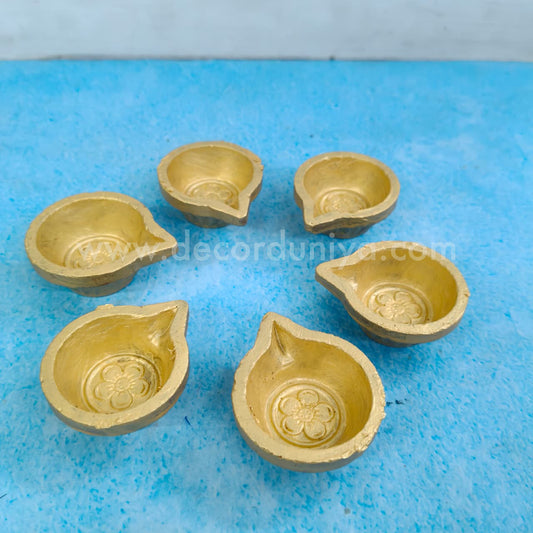 Clay Agal Vilakku Diya-Set of 6 Nos - DD1216
