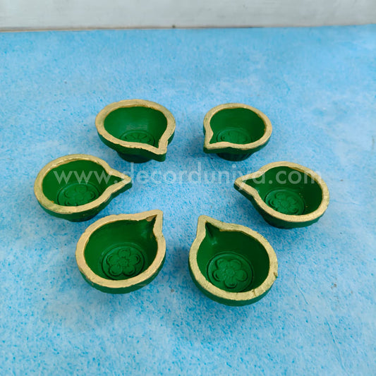 Clay Agal Vilakku Diya-Set of 6 Nos - DD1215