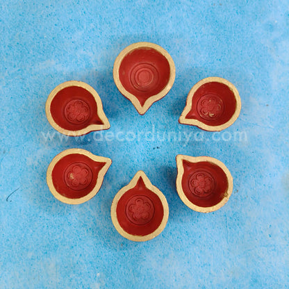 Clay Agal Vilakku Diya-Set of 6 Nos - DD1214