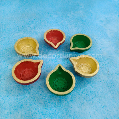 Clay Agal Vilakku Diya-Set of 6 Nos - DD1213