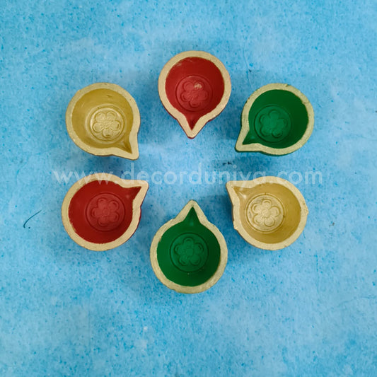 Clay Agal Vilakku Diya-Set of 6 Nos - DD1213