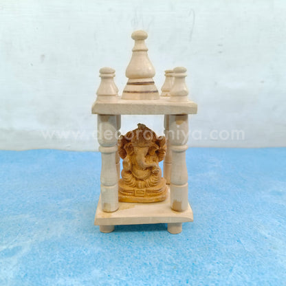 Wooden Ganesha Mandabam | Kondapalli Dolls - OR121