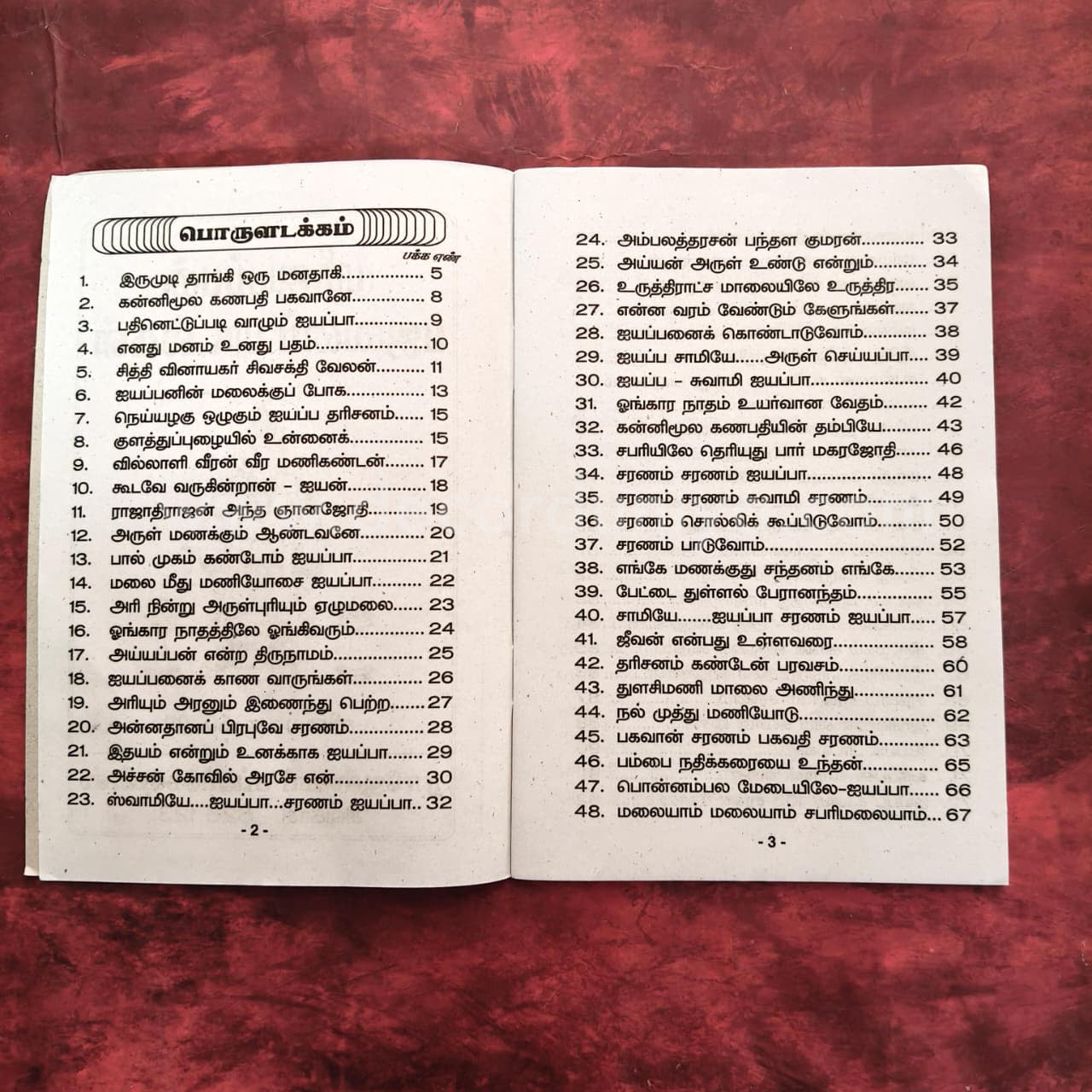Sri Ayyappan Bajanai Songs | Booklet - K105