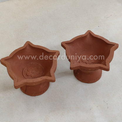 Clay Kuthu Vilakku - Pair of 2 Nos - CSL1
