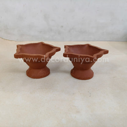 Clay Kuthu Vilakku - Pair of 2 Nos - CSL1