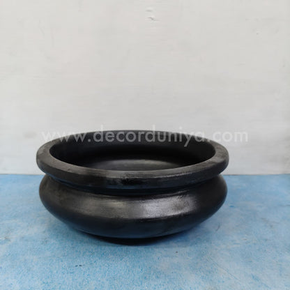 S-Type Black Clay Pot - OR34