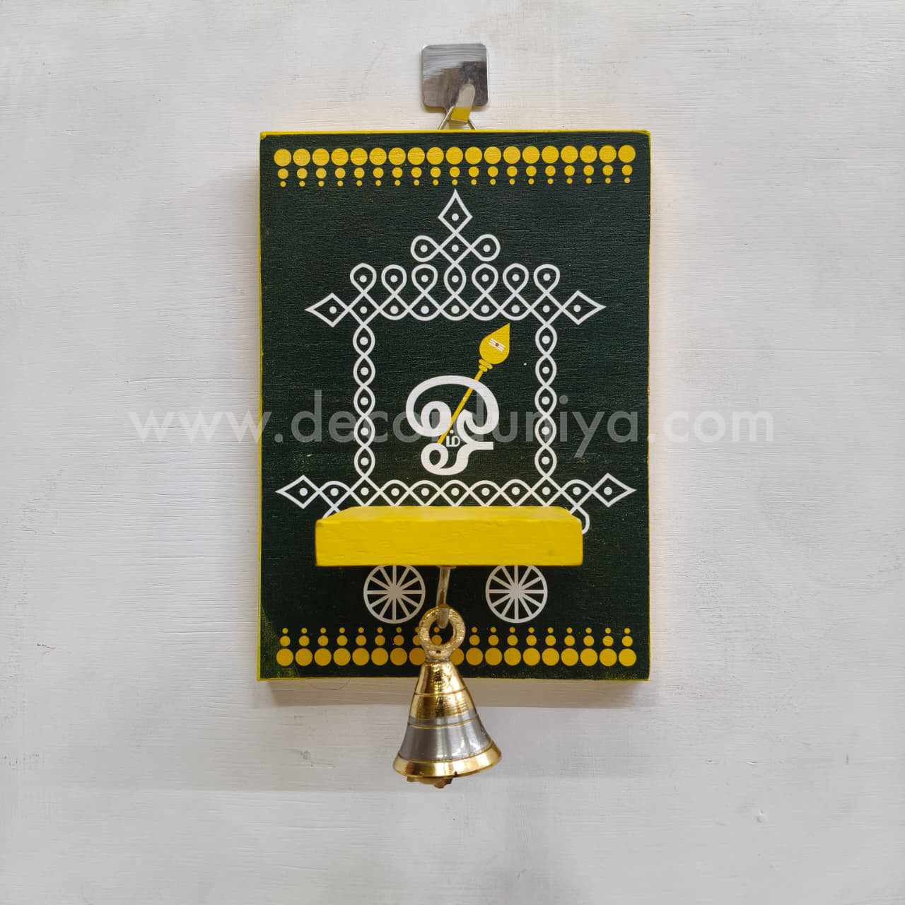 Wooden Kolam Wall Shelf, Vilakku Madam - VMN6