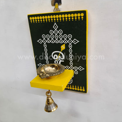Wooden Kolam Wall Shelf, Vilakku Madam - VMN6