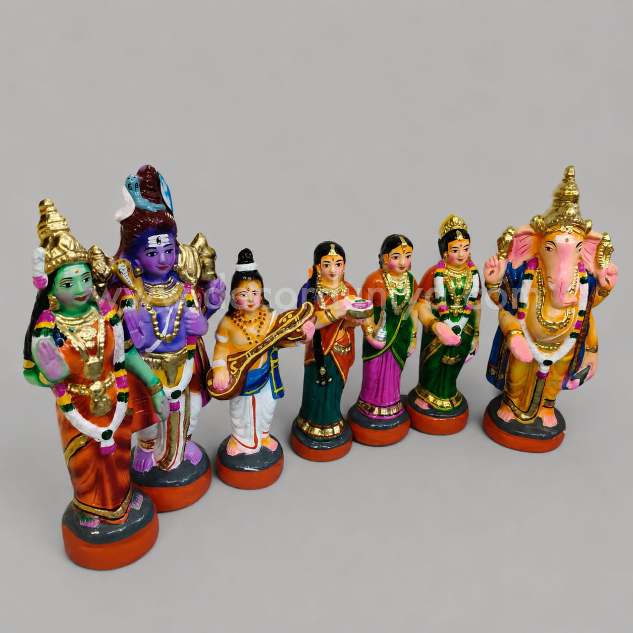 Chithi Puthi (Siddhi Buddhi) Vinayagar Kalyanam Set | Decor Duniya Golu Doll | Navaratri Golu Dolls - TK84