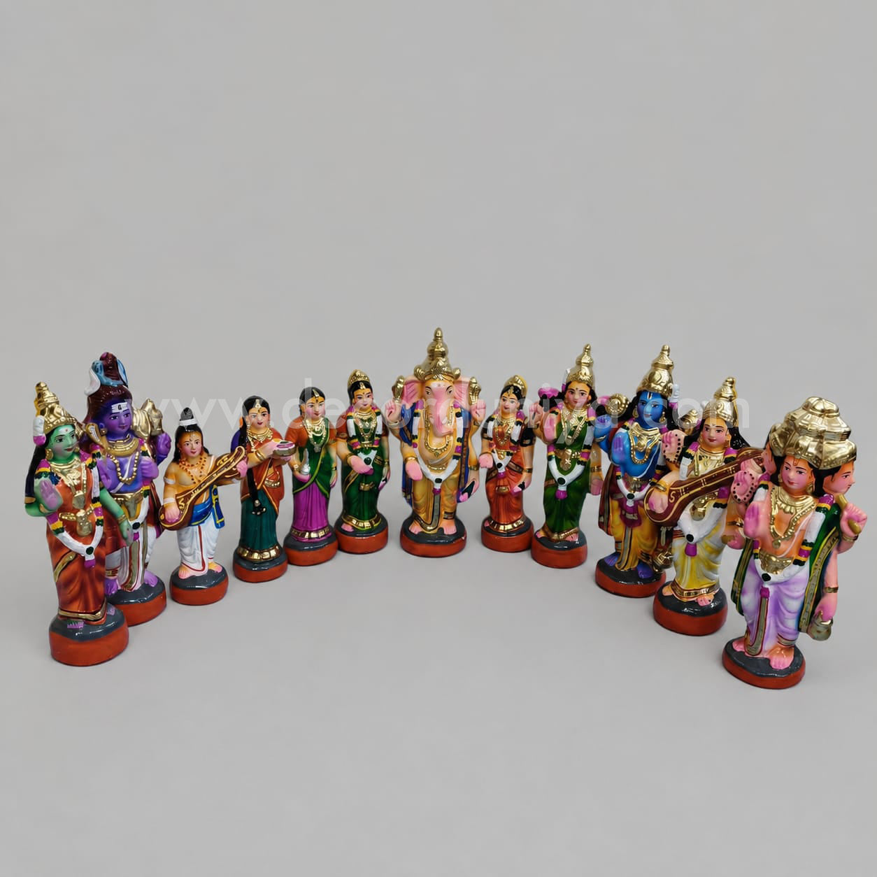 Chithi Puthi (Siddhi Buddhi) Vinayagar Kalyanam Set | Decor Duniya Golu Doll | Navaratri Golu Dolls - TK84