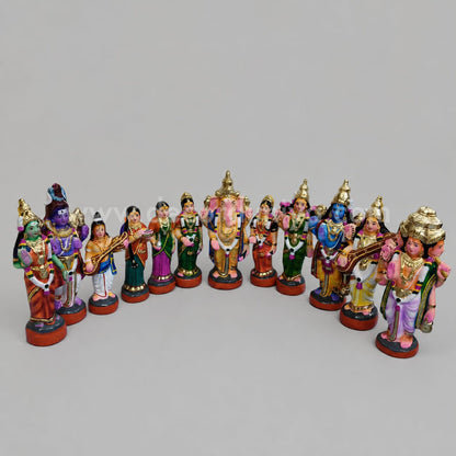 Chithi Puthi (Siddhi Buddhi) Vinayagar Kalyanam Set | Decor Duniya Golu Doll | Navaratri Golu Dolls - TK84
