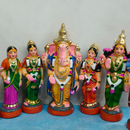 Chithi Puthi (Siddhi Buddhi) Vinayagar Kalyanam Set | Decor Duniya Golu Doll | Navaratri Golu Dolls - TK84