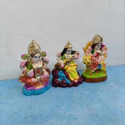 Lakshmi Saraswathi Durga | Decor Duniya Golu Doll | Navaratri Golu Dolls - TKC04