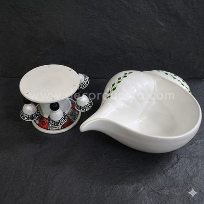 Hand Crafted Sangu Urili with Bell Stand - VP61