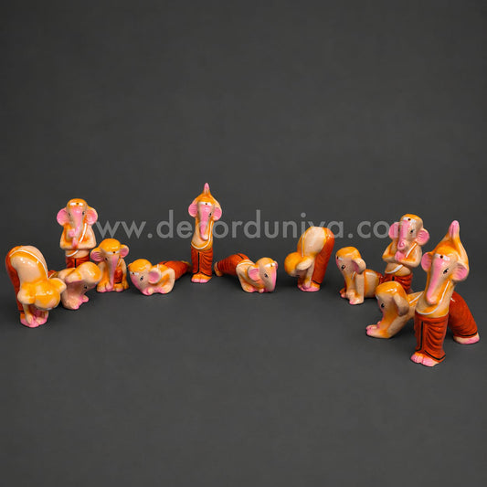 Surya Namaskara Vinayagar Set | Vinayagar Yoga Set - TK83