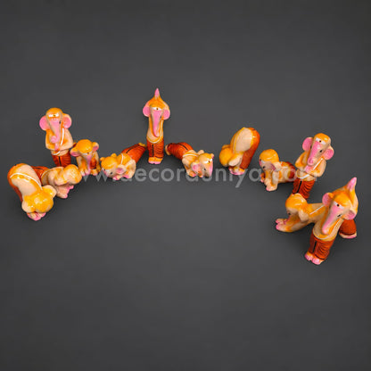 Surya Namaskara Vinayagar Set | Vinayagar Yoga Set - TK83