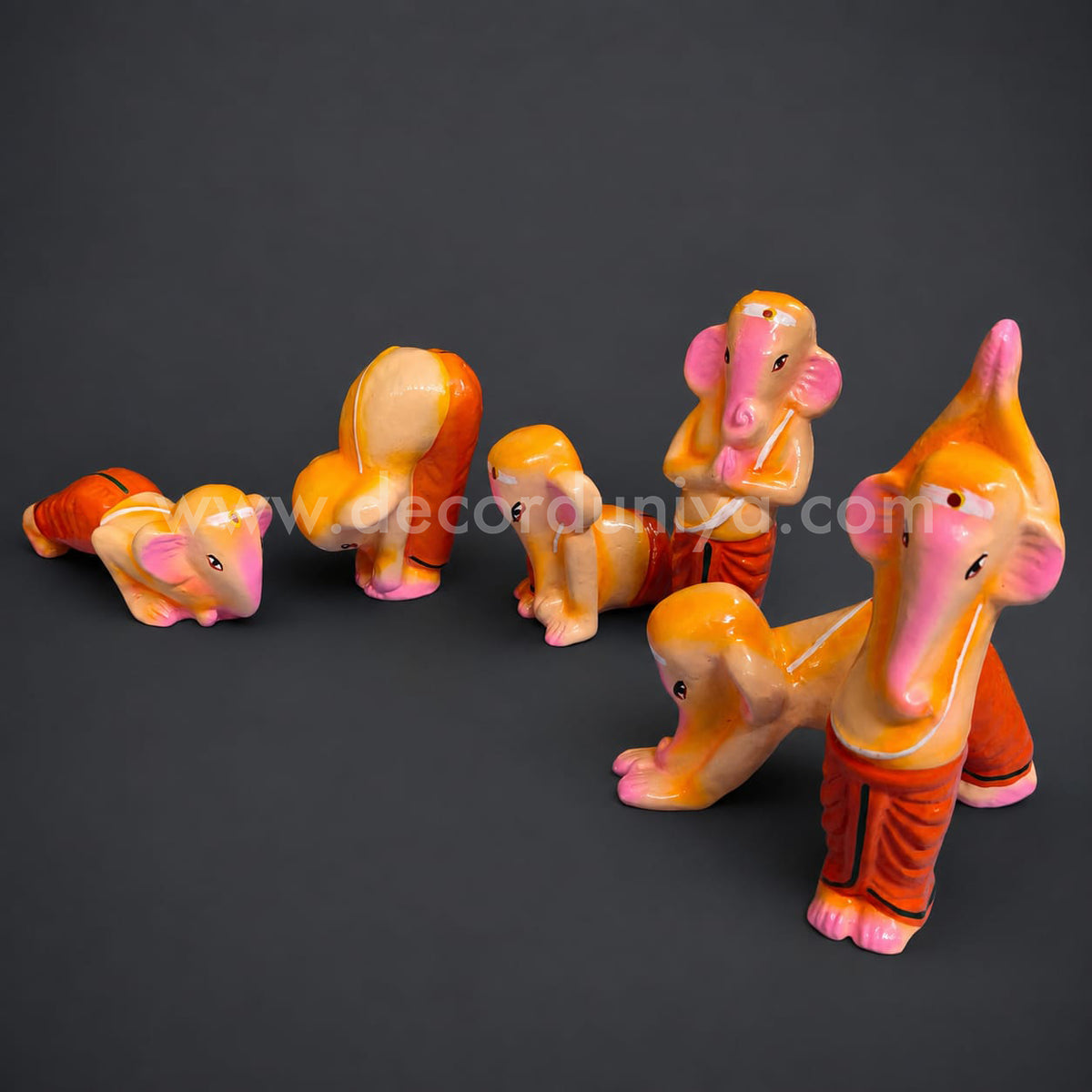 Surya Namaskara Vinayagar Set | Vinayagar Yoga Set - TK83