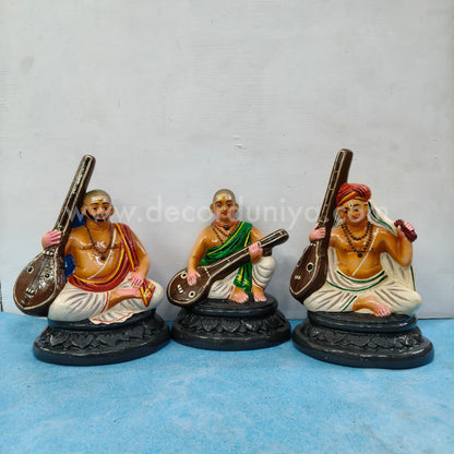 Sangeetha Mummoorthigal Paper Mache Golu Bommai Set | Decor Duniya Golu Dolls | Navaratri Golu Bommai - TK806