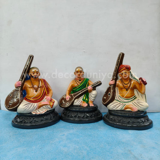 Sangeetha Mummoorthigal Paper Mache Golu Bommai Set | Decor Duniya Golu Dolls | Navaratri Golu Bommai - TK806