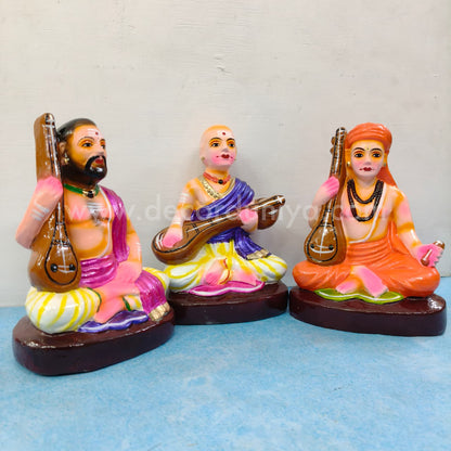 Sangeetha Mummoorthigal Clay Golu Bommai Set | Decor Duniya Golu Dolls | Navaratri Golu Bommai - TK58