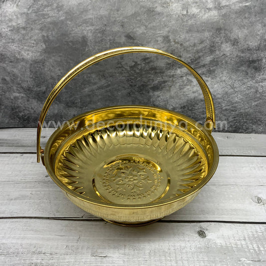 Brass Flower Basket For Pooja Worship | Poo Koodai - PK2