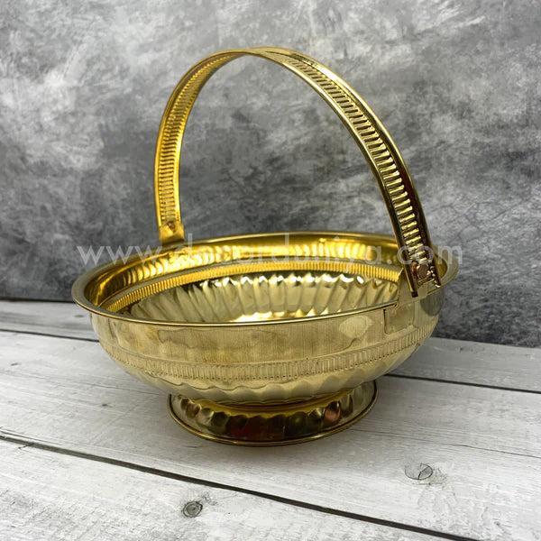Brass Flower Basket For Pooja Worship | Poo Koodai - PK2