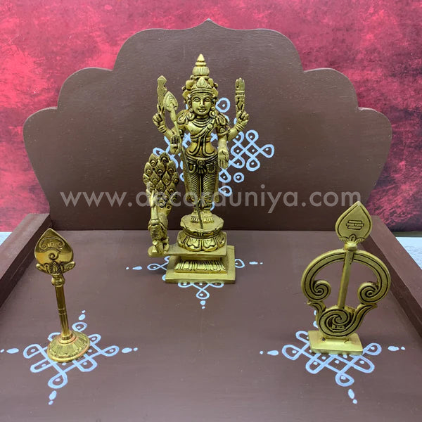 Wooden Hand Crafted Pooja Mandapam -  PM1