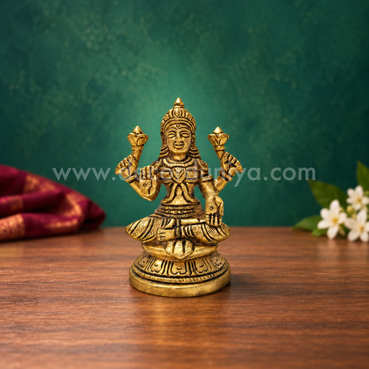 Maha Lakshmi | Goddess Lakshmi Brass Idol | Decor Duniya Brass Idols | Pooja & Home Décor – RBN02